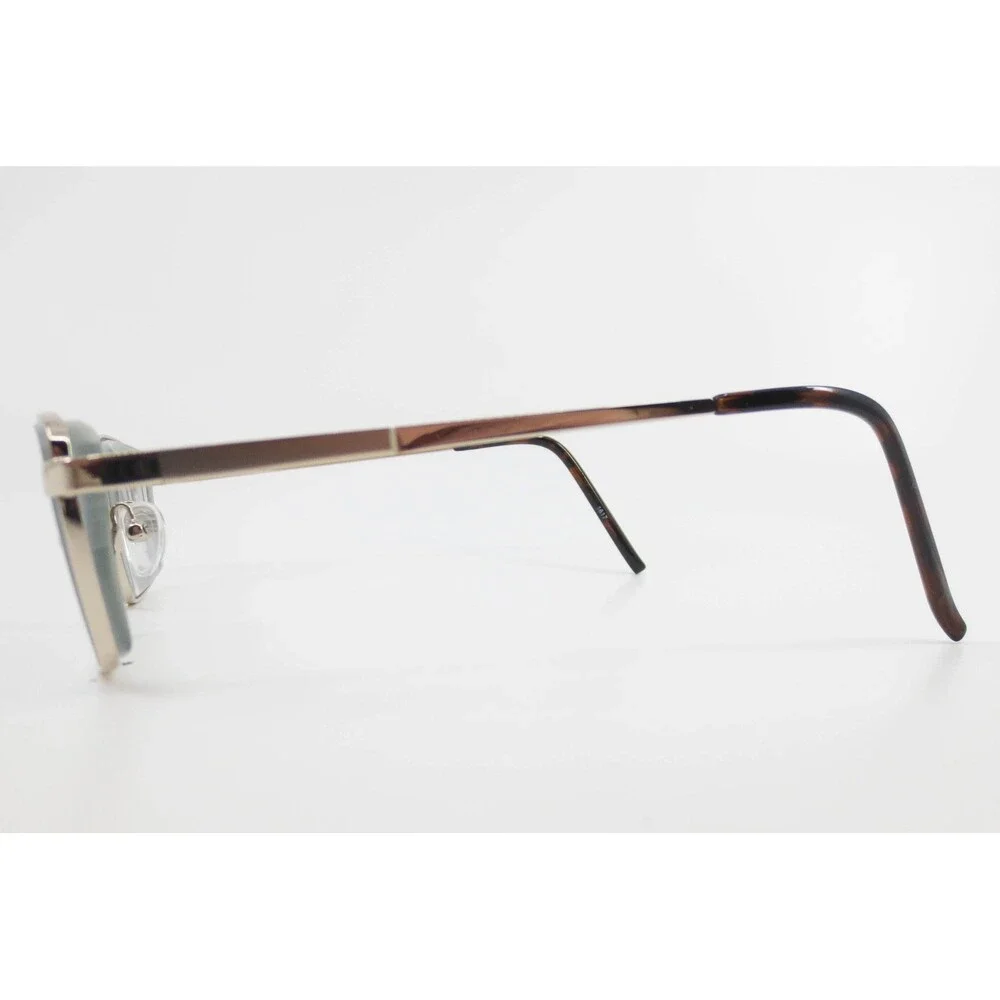 Robert Mitchel RM 20230 Gold Rectangular Metal Eyeglass Frames 56-18-145 Mens